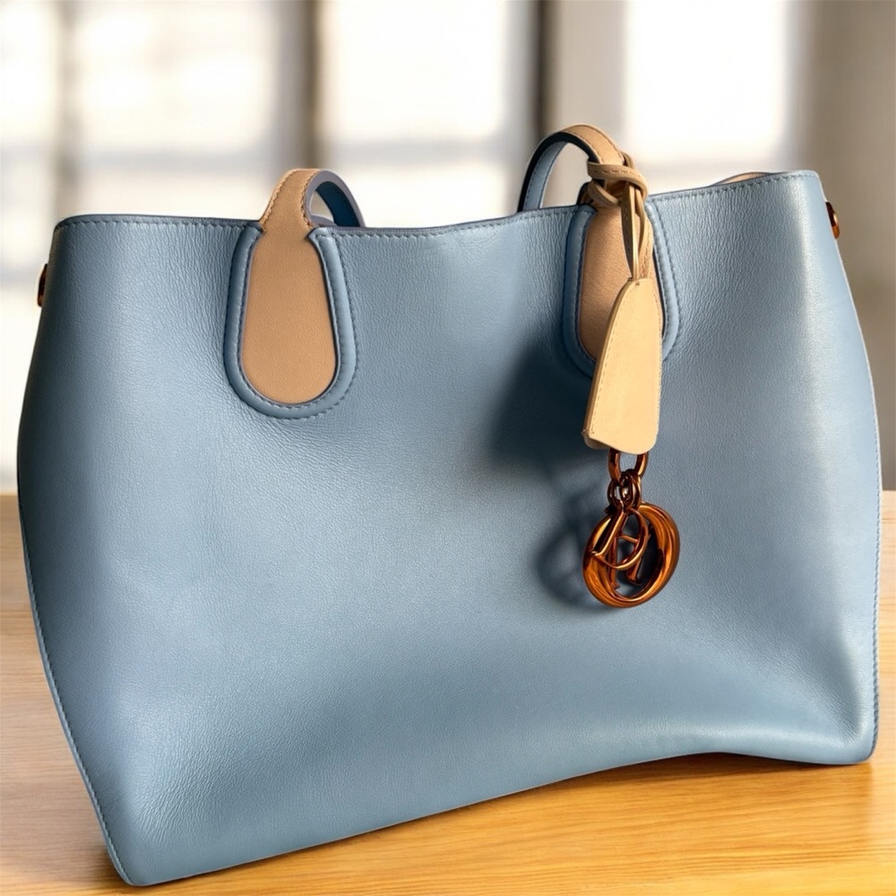 Dior Dioraddict Elegant Blue and Tan bag